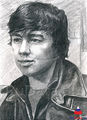 Сергей Бодров, младший, рисунок Л.Паладиной