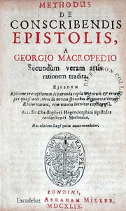 Последнее издание Epistolica, Лондон 1649, по истечении 106 лет с момента появления первого издания! Дикинсон Колледж, Филадельфия США.