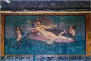 Венера, рожденная из моря. Фреска из Помпей, видимо римская копия более ранней греческой картины
