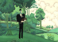 Кадр из мультфильма «Человек и его птица»
