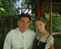 С Сергеем Маковецким на съемках фильма "Поп".