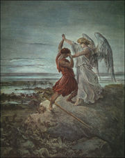 Яков, сражающийся с ангелом. (1855).