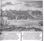 Вид Нижнего Новгорода из книги А. Олеария «Описание путешествия в Московию», Шлезвиг, 1656