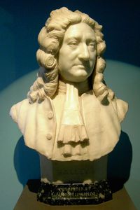 Bust of Edmond Halley in the Museum of the Royal Greenwich Observatory
