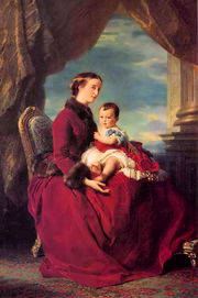Наполеон IV в детстве с матерью, императрицей Евгенией. Художник Винтергальтер