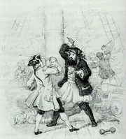 Схватка между Тичем и Мейнардом (гравюра XVIII в.)
