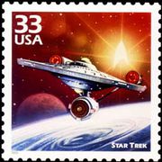 Американская почтовая марка, посвященная Star Trek