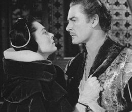 Вивика Линдфорс в роли королевы Маргариты и Флинн в роли дона Жуана («Похождения дона Жуана», 1948)