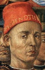 Автопортрет. 1459 год. Фрагмент фрески «Путешествие Волхвов»