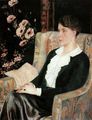Портрет Евдокии Глебовой (сестра художника), 1915. Масло на холсте. Русский музей. 117x152.5 см.