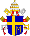 Герб Иоанна Павла IIБуква М означает Мария, Богородица, которую он особенно почитает