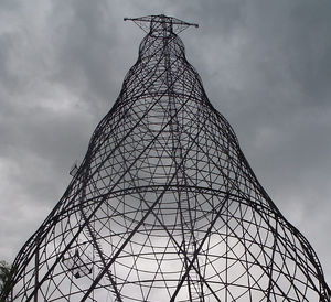 Шуховская башня на Оке — бывшая опора ЛЭП НиГРЭС в пригороде Нижнего Новгорода, 2006