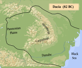 Государство даков во время правления Буребисты, 82 до н. э.