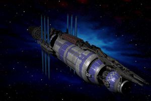 Общий вид космической станции «Вавилон-5»