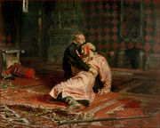«Иван Грозный убивает своего сына», картина И. Репина