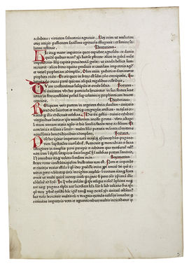 Лист из Истории в трех частях. Печатное издание 1472 г.