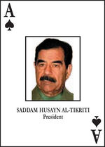 Саддам Хусейн — туз пик в специальной карточной колоде самых разыскиваемых иракцев