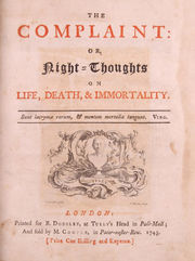 Первое издание «Ночных размышлений». Лондон, 1743