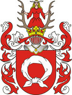 Nałęcz coat-of-arms. Conrad declined an offered British knighthood, as he already had this hereditary Polish coat-of-arms.