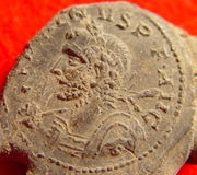 Gallienus depicted on a lead seal