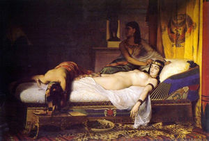 Смерть Клеопатры. Картина Jean André Rixens (1874 г.)