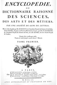 Cover of the Encyclopédie.