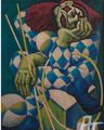 Клоун с шарами. 1985. Холст,масло (ГРМ)