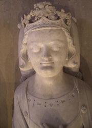 Надгробие могилы Карла IV, короля Франции, в усыпальнице Сен-Дени, мрамор, первонач. 1328 г., выбито при жизни короля