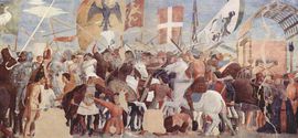 9. «Победа Ираклия над Хосровом», церковь Сан Франческо в Ареццо.