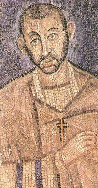 Св. Амвросий, мозаика, Амвросианская базилика, Милан