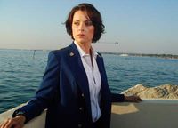 Светлана Антонова в образе героини сериала "Морской патруль".