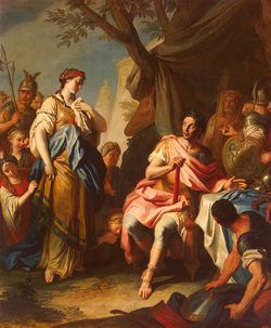 Александр Великий и Роксана. Картина итальянского художника Ротари (1756 г.) из Эрмитажа