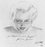 Ева Браун. Рисунок Гитлера