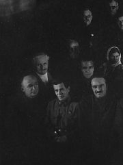 Берия, Ежов и Анастас Микоян в группе партийных делегатов. Сентябрь 1938