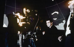 Стэнли Кубрик на съемочной прощадке фильма «Доктор Стрейнджлав».