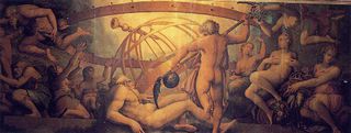 The Castration of Uranus: fresco by Vasari and Gherardi Christofano, c. 1560 (Sala di Cosimo I, Palazzo Vecchio, Florence)