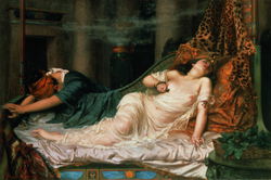 Смерть Клеопатры. Картина Регинальда Артура (1892 г.)