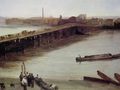 Brown and Silver Old Battersea Bridge (1859)