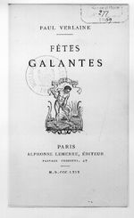 "Галантные празднества", 1869, изд. А. Лемерр