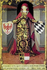 Маргарита, графиня Тироля и герцогиня Баварии. Портрет первой половины XVI века