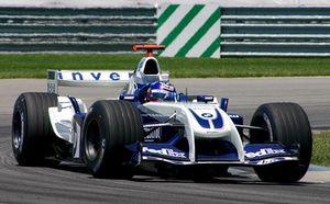 Хуан-Пабло Монтойя в гонке за команду Williams на Гран-при США сезона-2004