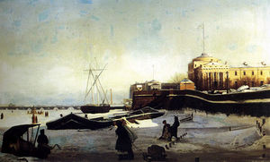 Зима. Петербургский вид. 1859г.