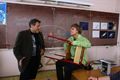 Борис Грачевский и Александр Головин на съемках фильма «Крыша»
