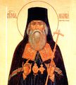 Святитель епископ Игнатий в чёрном клобуке без креста и  в мантии