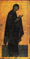 Деисусная икона Богородицы из иконостаса Благовещенского собора Московского Кремля. Конец XIV — начало XV века