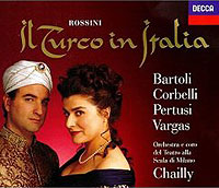 Обложка альбома «Rossini. Il Turco In Italia. Bartoli. Corbelli. Pertusi. Vargas» (Bartoli, Corbelli, Pertusi, Vargas, 2006)