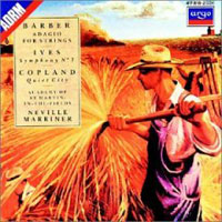 Обложка альбома «Barber. Adagio For Strings. Ives. Symphony No. 3. Copland. Quiet City» (Barber, Ives, Copland, 2006)