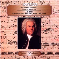 Обложка альбома «Andrei Gavrilov. Neville Marriner. J.S.Bach. Klavierkonzerte BWV 1052, 1053, 1055, 1056» (2002)