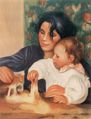 Gabrielle Renard and infant son, Jean (1895)