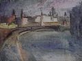 Вид на Кремль из окна мастерской. Этюд. 1949-50. Холст, масло, 73х90. Частное собрание, Москва.
